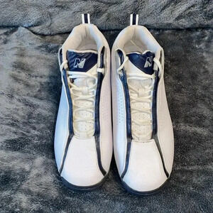 Leather Basketball Shoes White Blue Athletic‎ Sneakers